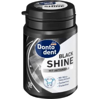 Dontodent Chewing gum Black Shine with Activated Carbon