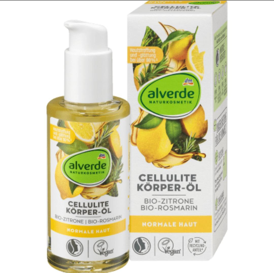 Alverde Body Oil Cellulite Organic Lemon Organic Rosemary